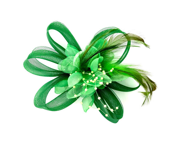 Green Feather Fascinator