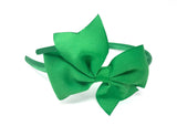 Green Pinwheel Side Bow Headband