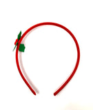 Red and Green Holly Sprig Headband