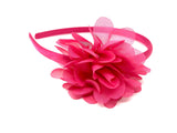 Hot Pink Chiffon Flower Headband