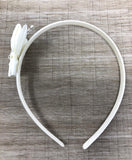 Ivory Satin Diamante Butterfly Headband