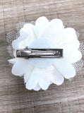 Ivory Diamanté Flower Hair Clip