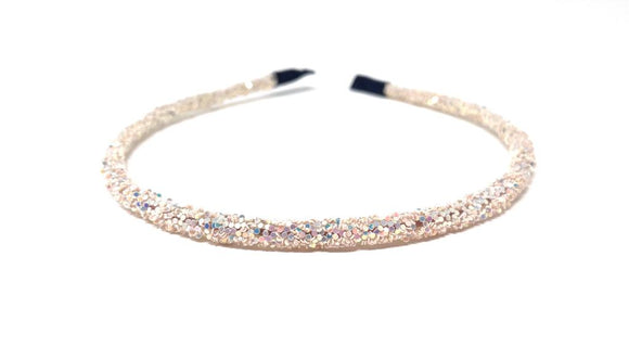 Ivory Iridescent Glitter Headband