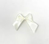 Ivory Self Adhesive Bows - Pack of 10