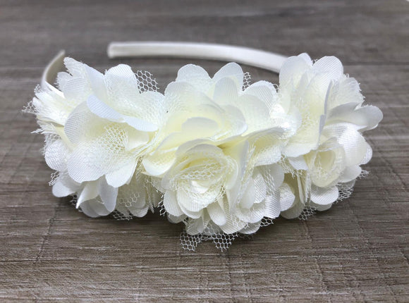 Ivory Triple Flower Headband