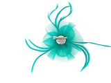 Jade Green Feather Fascinator