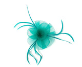 Jade Green Feather Fascinator