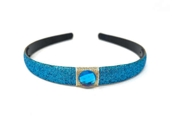 Princess Jasmine Inspired Turquoise Glitter Headband