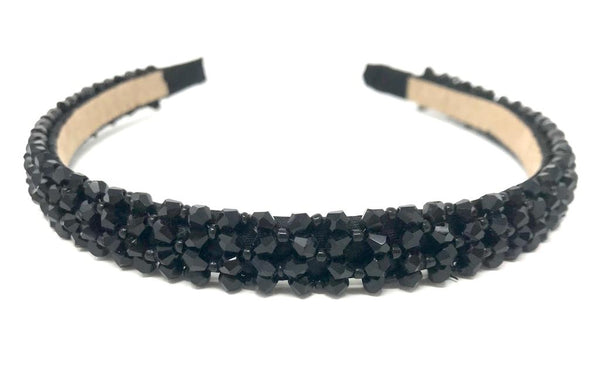 Beaded Glitter outlets Headband Embellished Black