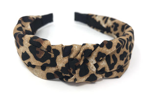 Ladies Black & Brown Animal Print Headband