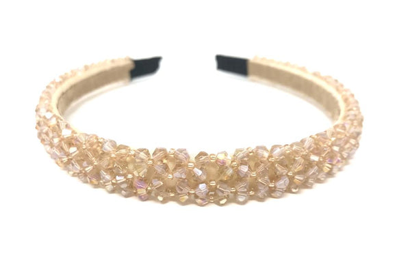 Ladies Gold Sparkly Beaded Headband