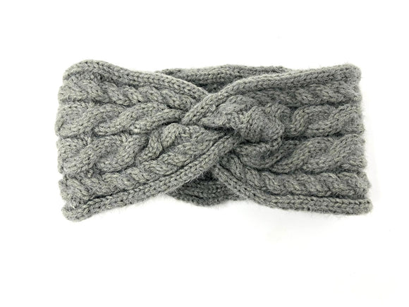 Ladies Grey Knitted Headwarmer