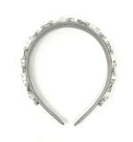 Ladies Silver Rhinestone Diamante and Pearl Headband