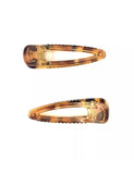 Ladies Tortoise Shell Hair Clips - Set of 2