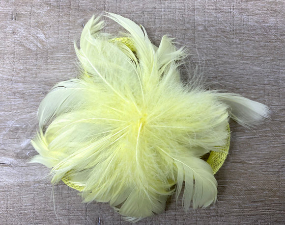 Lemon Yellow Feather Fascinator