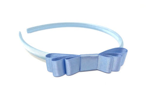 Light Blue Triple Side Bow Headband