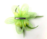 Lime Green Feather Fascinator