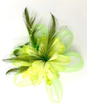 Lime Green Feather Fascinator