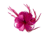 Magenta Feather Fascinator