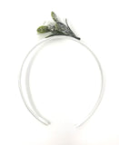 Mistletoe White and Silver Glitter Headband