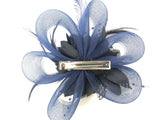 Navy Blue Feather Fascinator