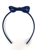 Navy Blue Snow White Style Bow Headband