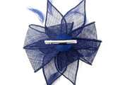 Navy Blue Feather Fascinator