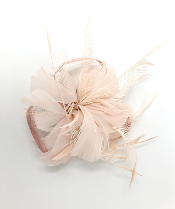 Nude Feather Fascinator