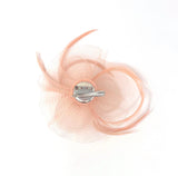 Nude Swirl Feather Fascinator