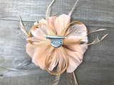 Peach Feather Fascinator