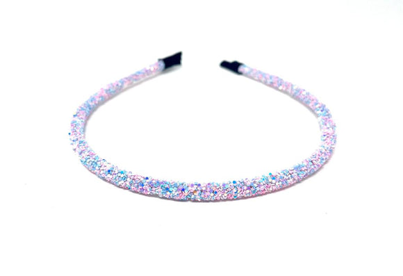 Pink and Blue Glitter Headband