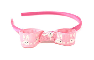 Pink Bunny Rabbit Bow Headband