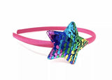 Pink Rainbow Sequin Star Headband