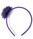 Purple Chiffon Flower Headband