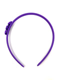 Purple Satin Flower Headband