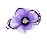 Purple Swirl Feather Fascinator