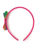 Hot Pink Rainbow Double Bow Headband