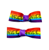 Rainbow Pride Bow Hair Clip Set