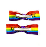 Rainbow Pride Bow Hair Clip Set