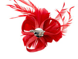 Red Feather Fascinator