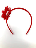 Red Chiffon Flower Headband