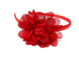 Red Chiffon Flower Headband