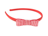 Red Gingham Bow Headband