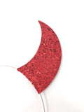 Red Glitter Sparkly Devil Horns Headband