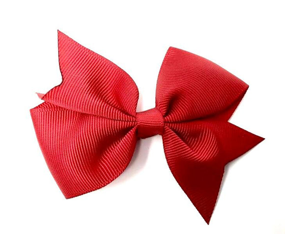 Red Pinwheel Bow Hair Clip