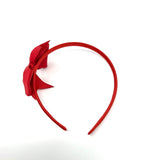 Red Pinwheel Side Bow Headband