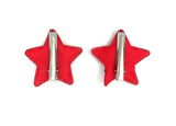 Red Sequin Star Hair Clips - Set of 2