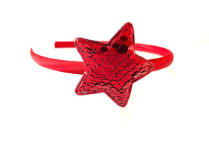 Red Sequin Star Headband