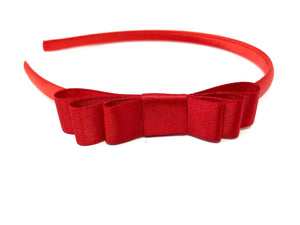 Red Triple Side Bow Headband