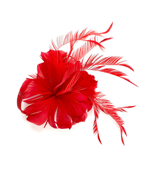 Red Feather Fascinator